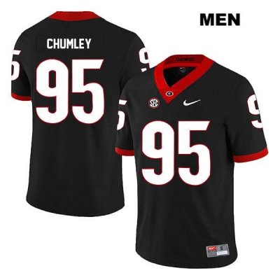 Men's Georgia Bulldogs NCAA #95 Noah Chumley Nike Stitched Black Legend Authentic College Football Jersey OFF6554LY